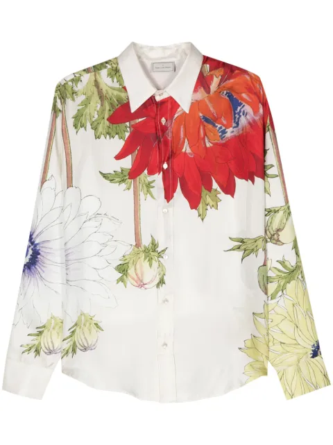 Pierre-Louis Mascia Aloe floral-print silk shirt