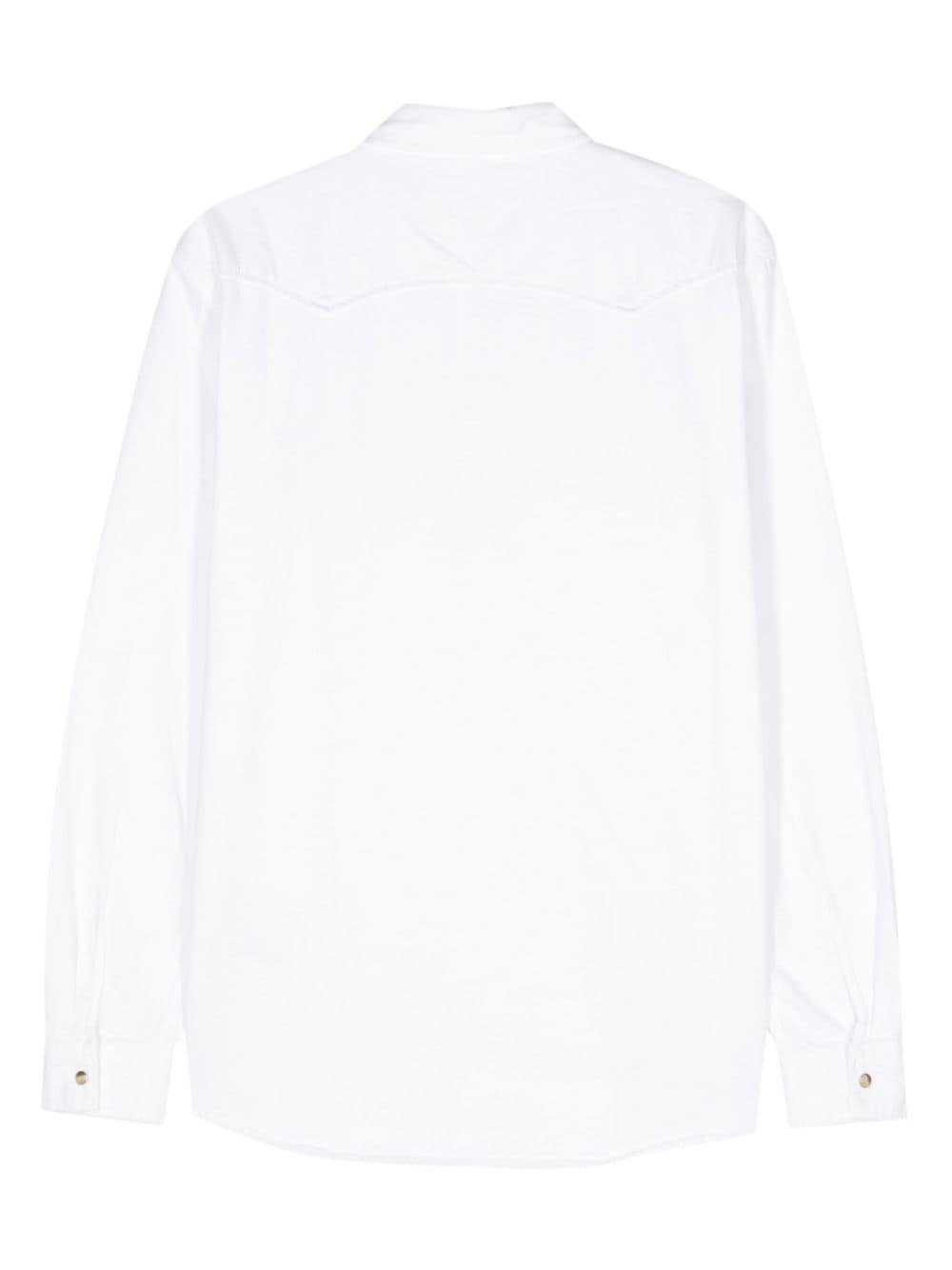 Shop Closed Western-style Cotton Shirt In White