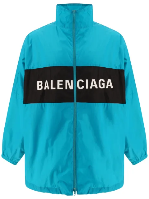 Balenciaga coupe-vent à logo imprimé