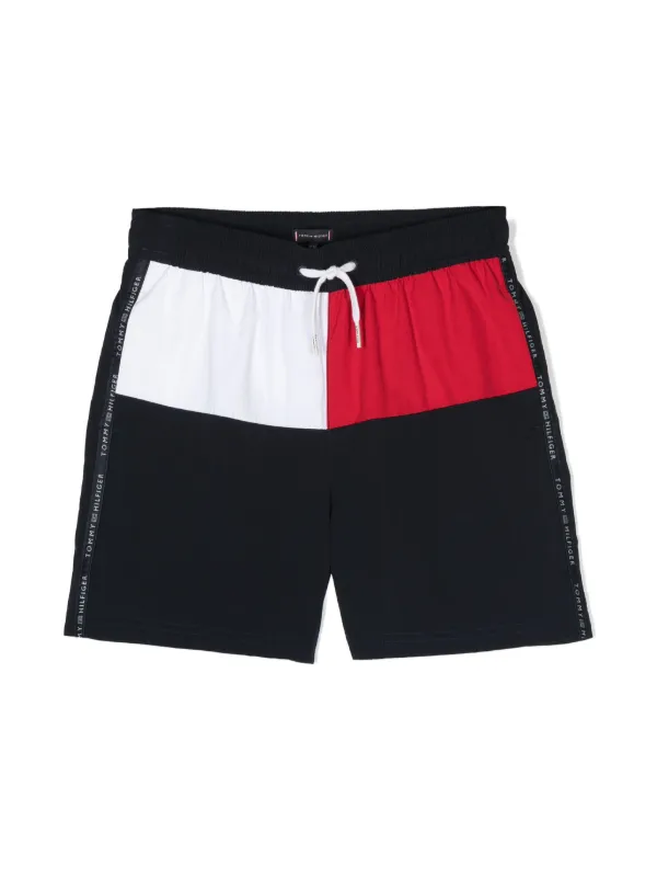 Tommy Hilfiger Junior logo applique Swim Shorts Blue FARFETCH BH