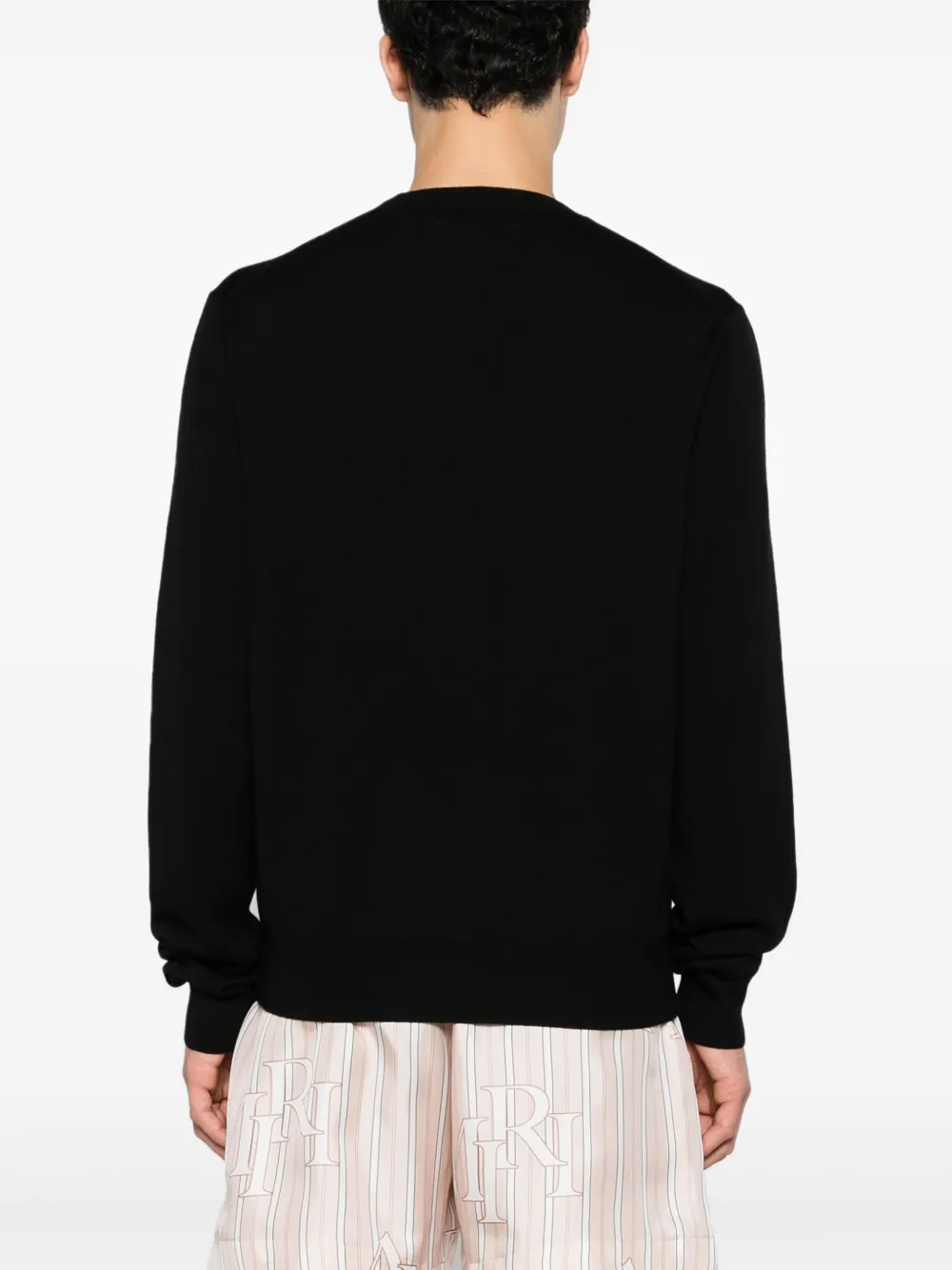 AMIRI Trui van wolblend met logo jacquard Zwart
