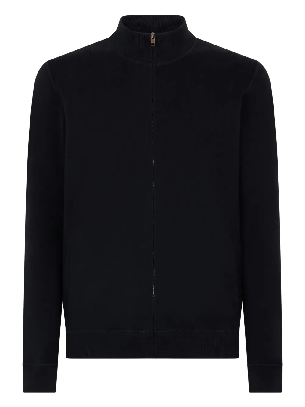 Boglioli high-neck zip-front cardigan | Blue | Image 1