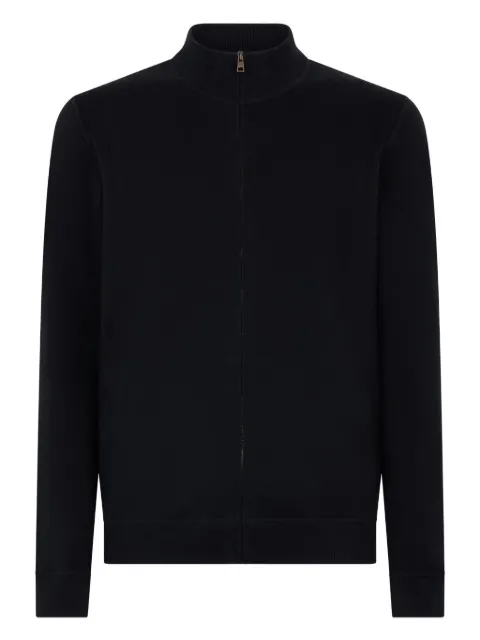 Boglioli high-neck zip-front cardigan