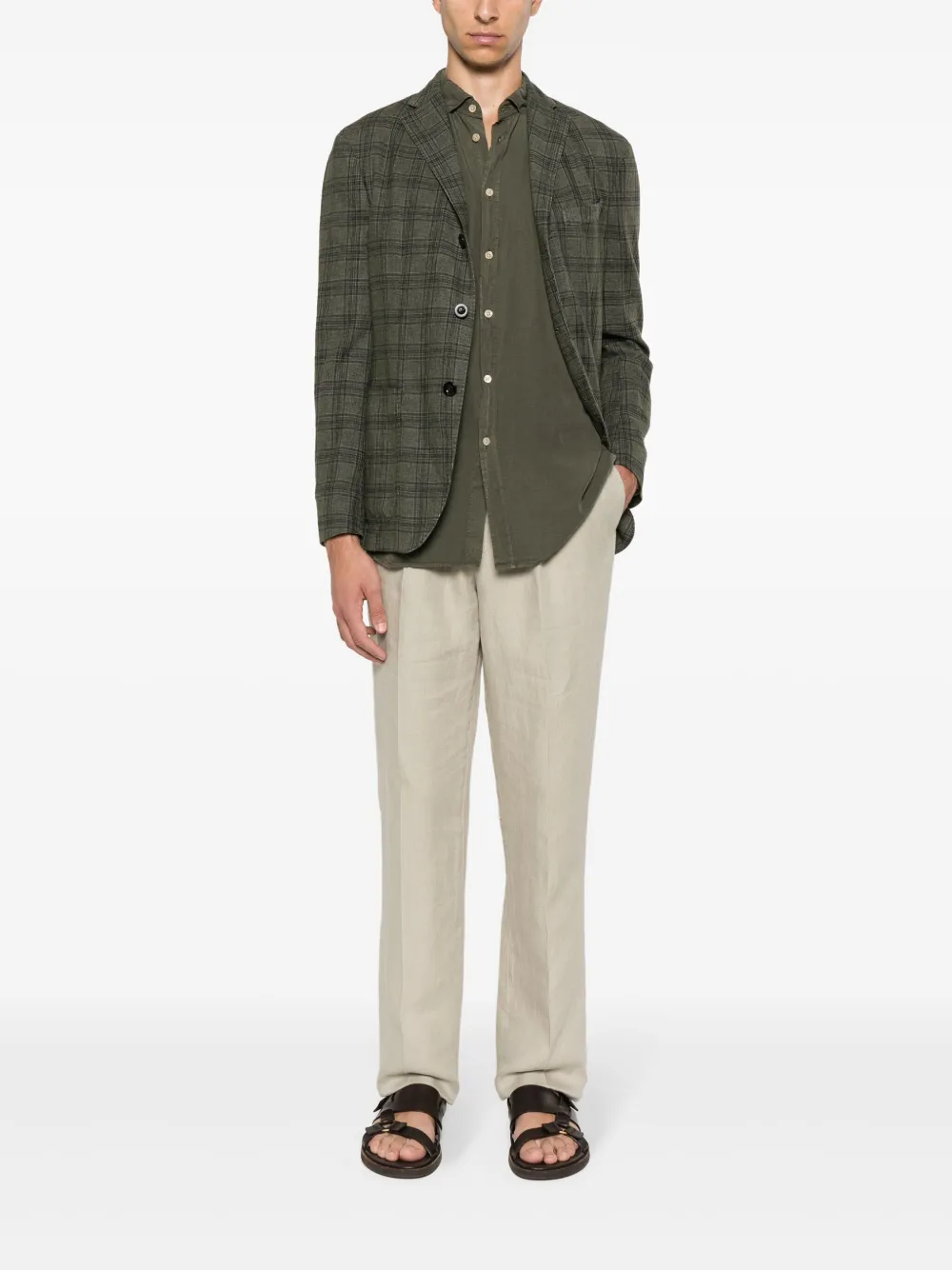 Shop Boglioli Long-sleeve Shirt In Green