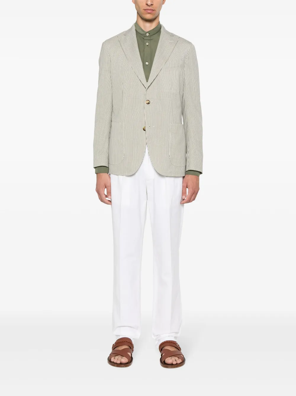 Boglioli long-sleeve cotton shirt - Groen