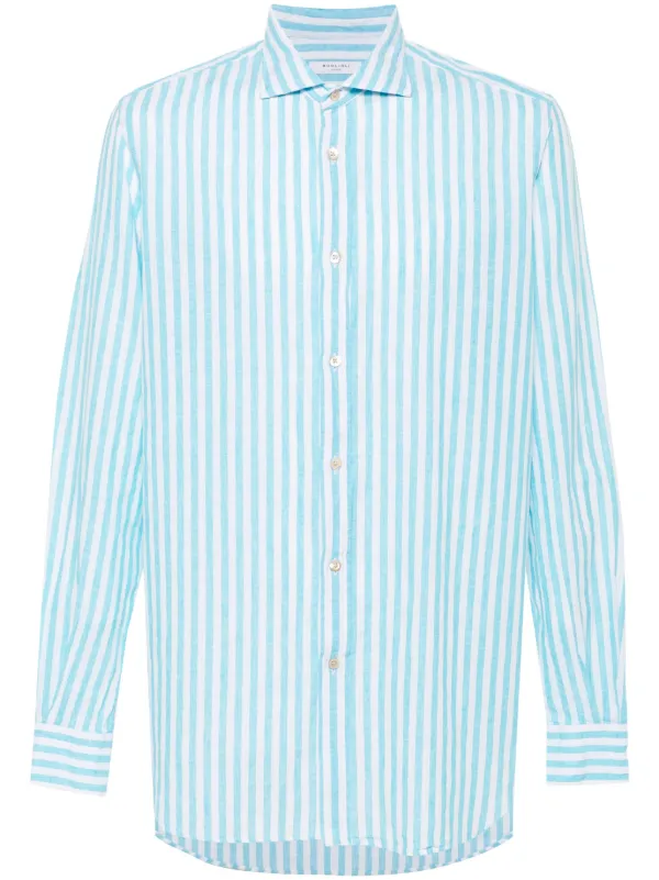 Boglioli ストライプ シャツ | ブルー | FARFETCH JP