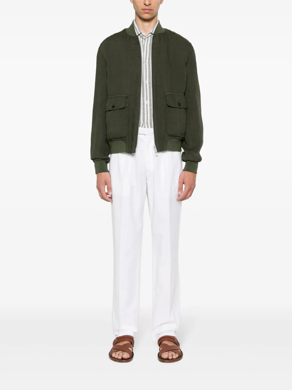 Boglioli pleat-detail trousers - Wit