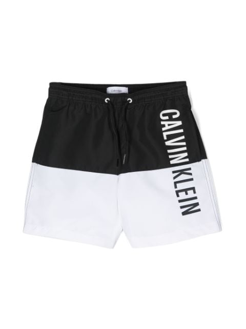 Calvin Klein Kids logo-print swim shorts