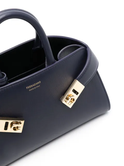 Ferragamo logo-print leather tote bag 768850 - 3