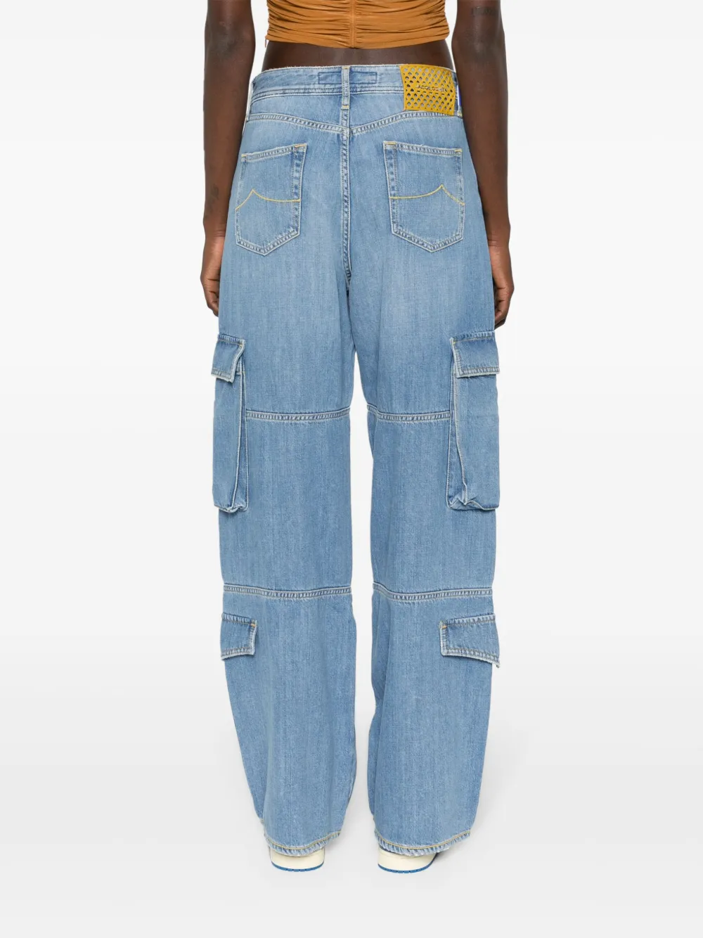 Shop Jacob Cohen Riri Logo-embroidered Jeans In Blue