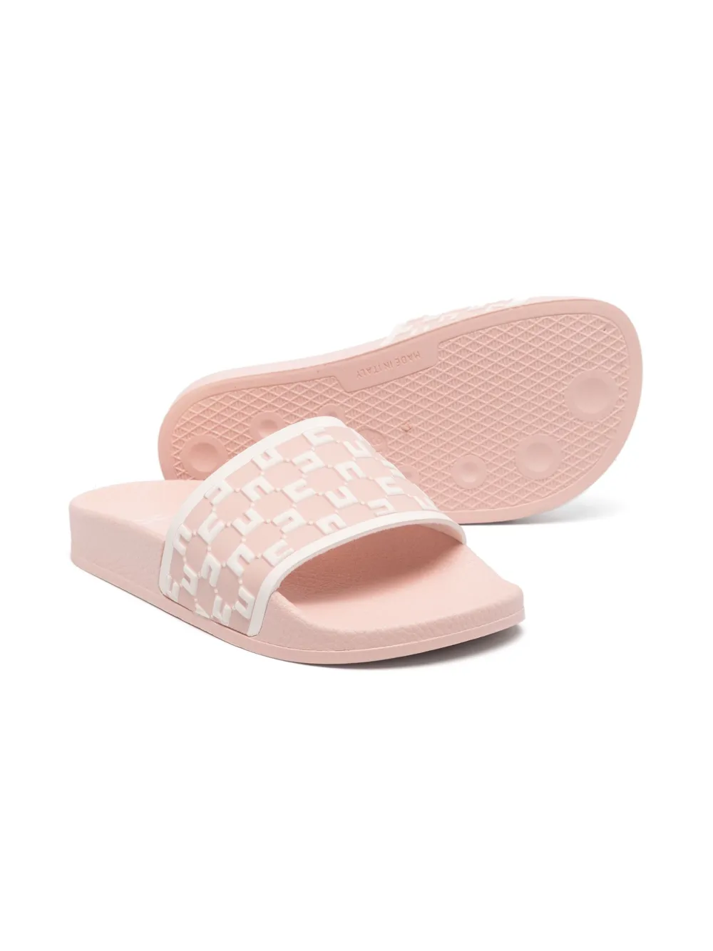 Elisabetta Franchi La Mia Bambina Slippers met logo-reliëf - Roze