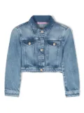 Miss Blumarine logo-embroidered denim jacket - Blue