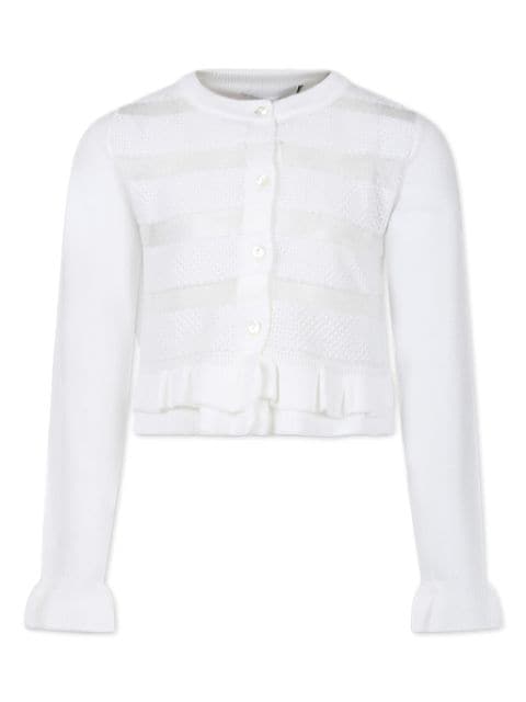 Simonetta striped cropped cardigan