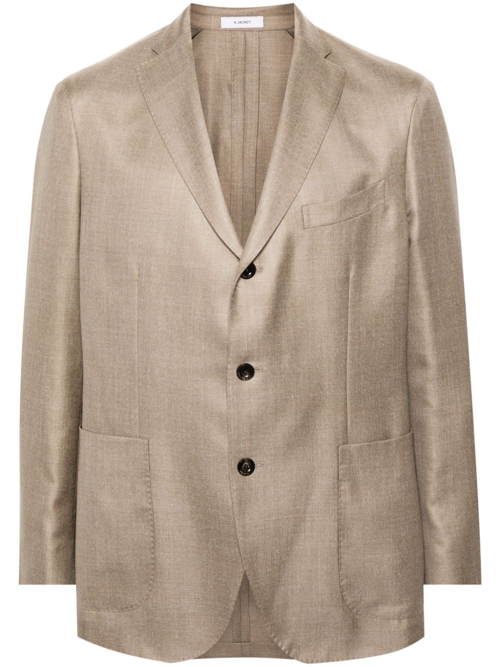 Boglioli Notched-lapels Single-breasted Blazer In Neutrals