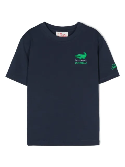 MC2 Saint Barth Kids crocodile-embroidered cotton T-shirt
