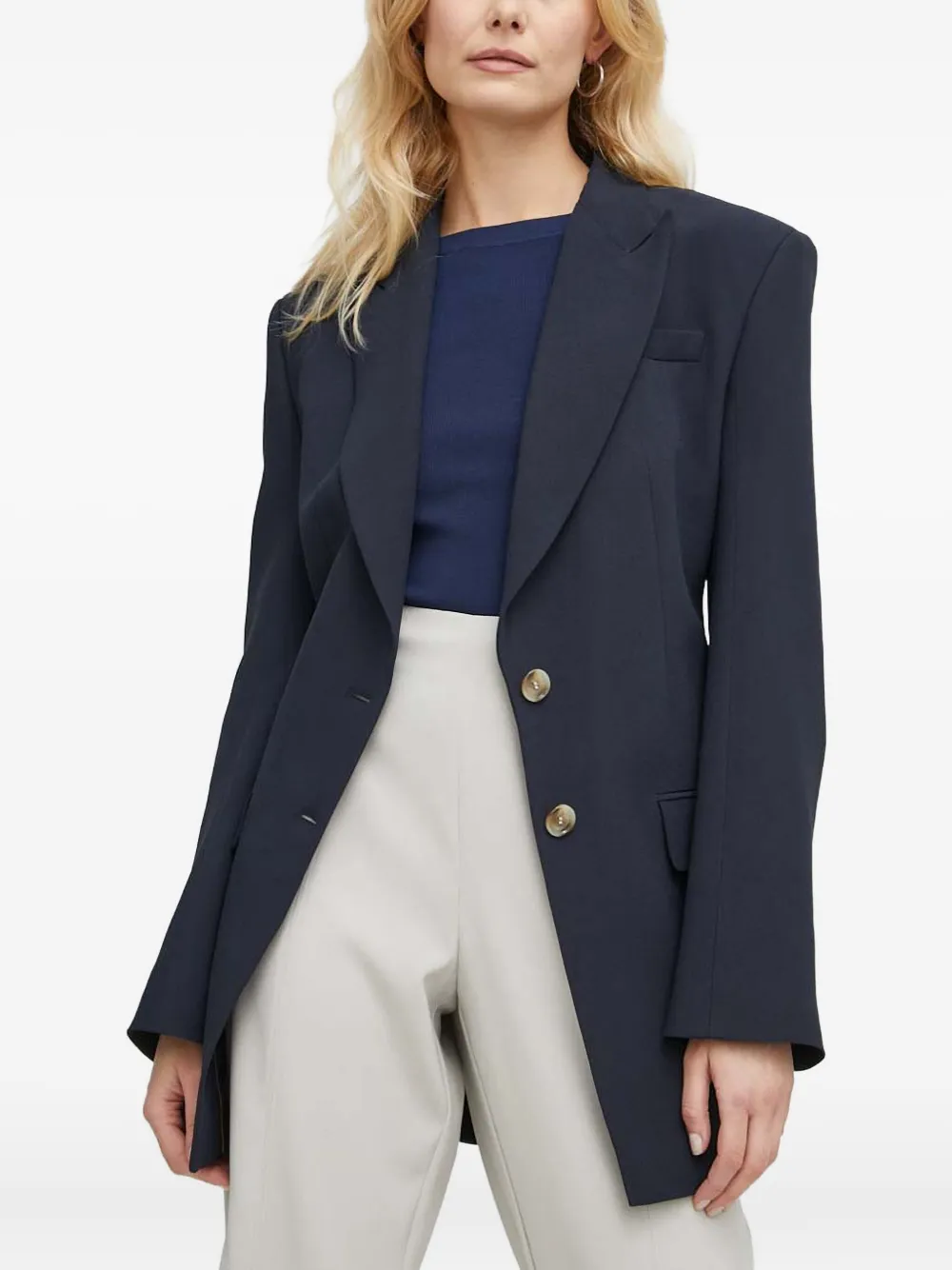 Hugo Boss Open-back Blazer In Black
