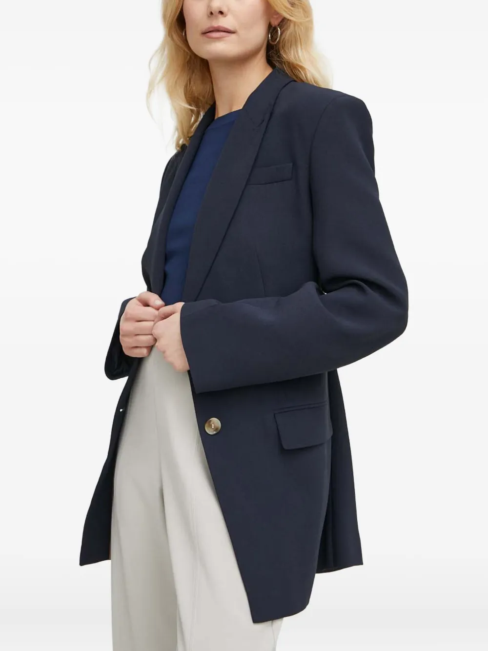Hugo Boss Open-back Blazer In Black