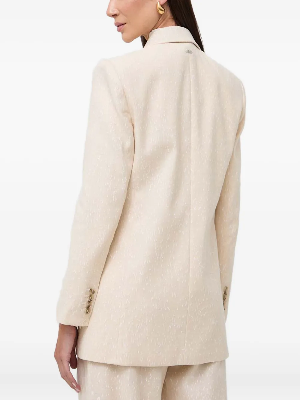 Hugo Boss Double-breasted Blazer In Neutral