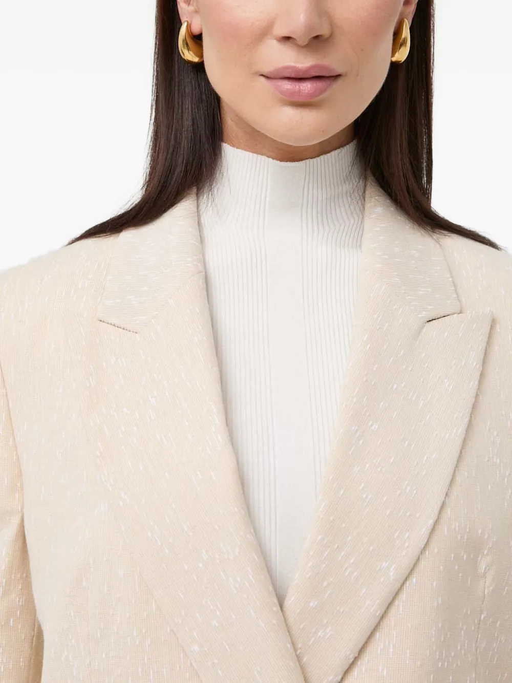 Hugo Boss Double-breasted Blazer In Neutral