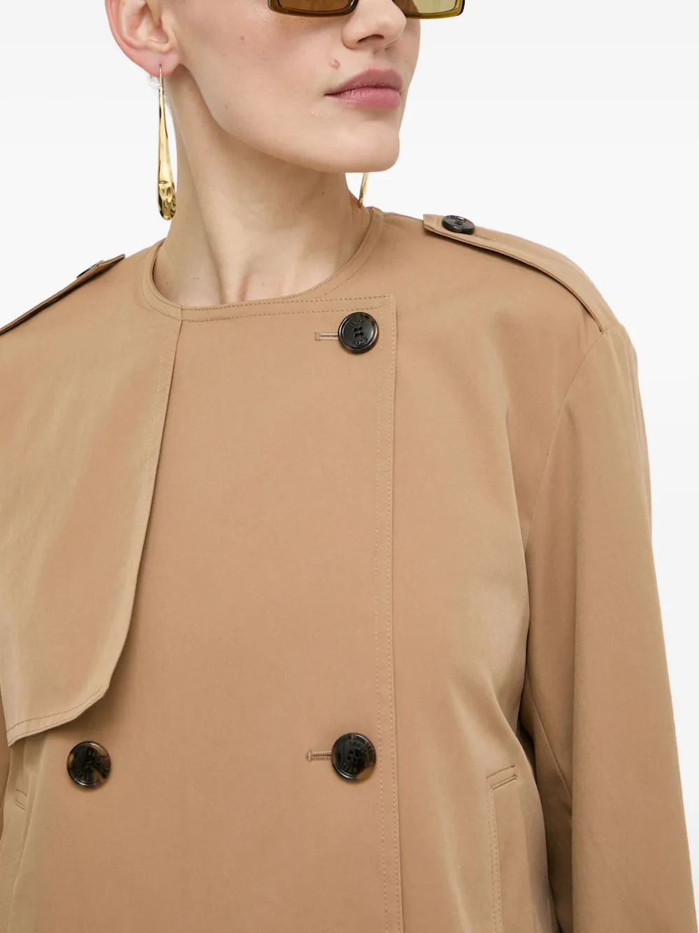 Hugo Boss Boss Camoera Double Breasted Jacket In Brown