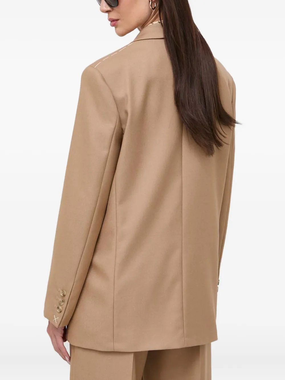Hugo Boss Shawl-collar Single-breasted Blazer In Neutral