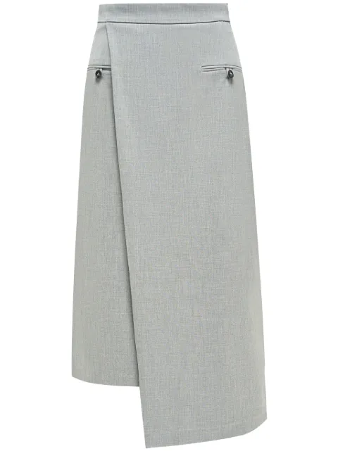 12 STOREEZ asymmetric tailored midi skirt