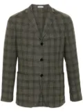 Boglioli single-breasted check-pattern blazer - Green