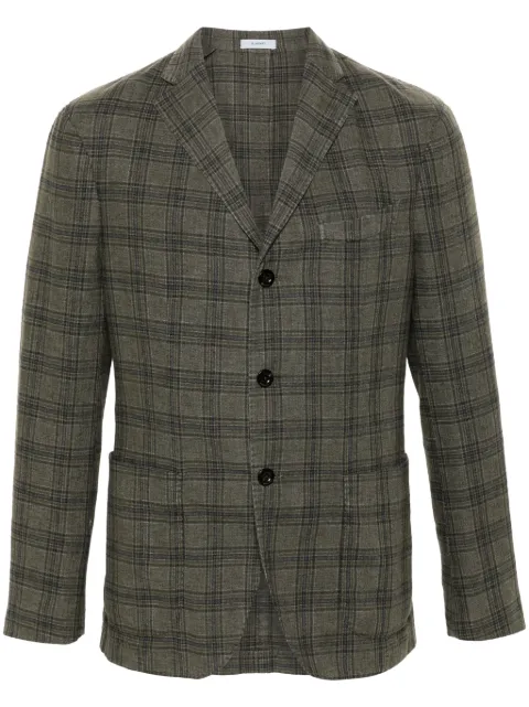 Boglioli blazer con botones y motivo de cuadros