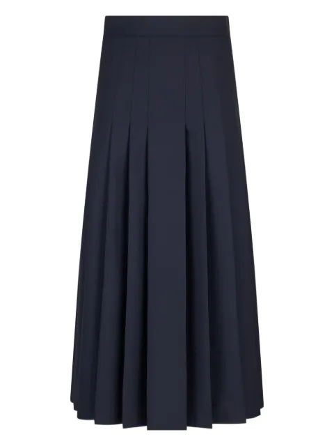 Boglioli pleated wool midi skirt