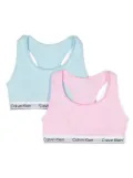 Calvin Klein Kids logo-jacquard sports bra (pack of two) - Pink