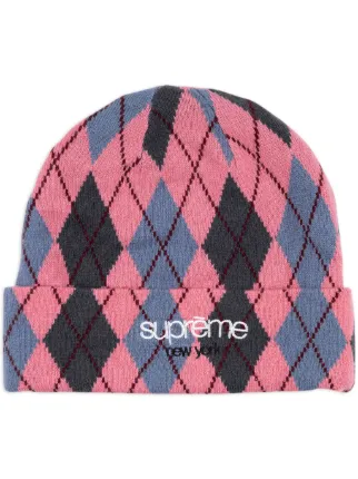 Supreme Dusty Magenta アーガイル カシミアビーニー | ピンク