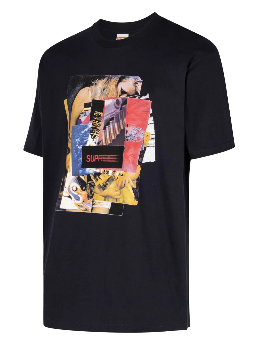 Shop Supreme Stack "navy" T-shirt In Black