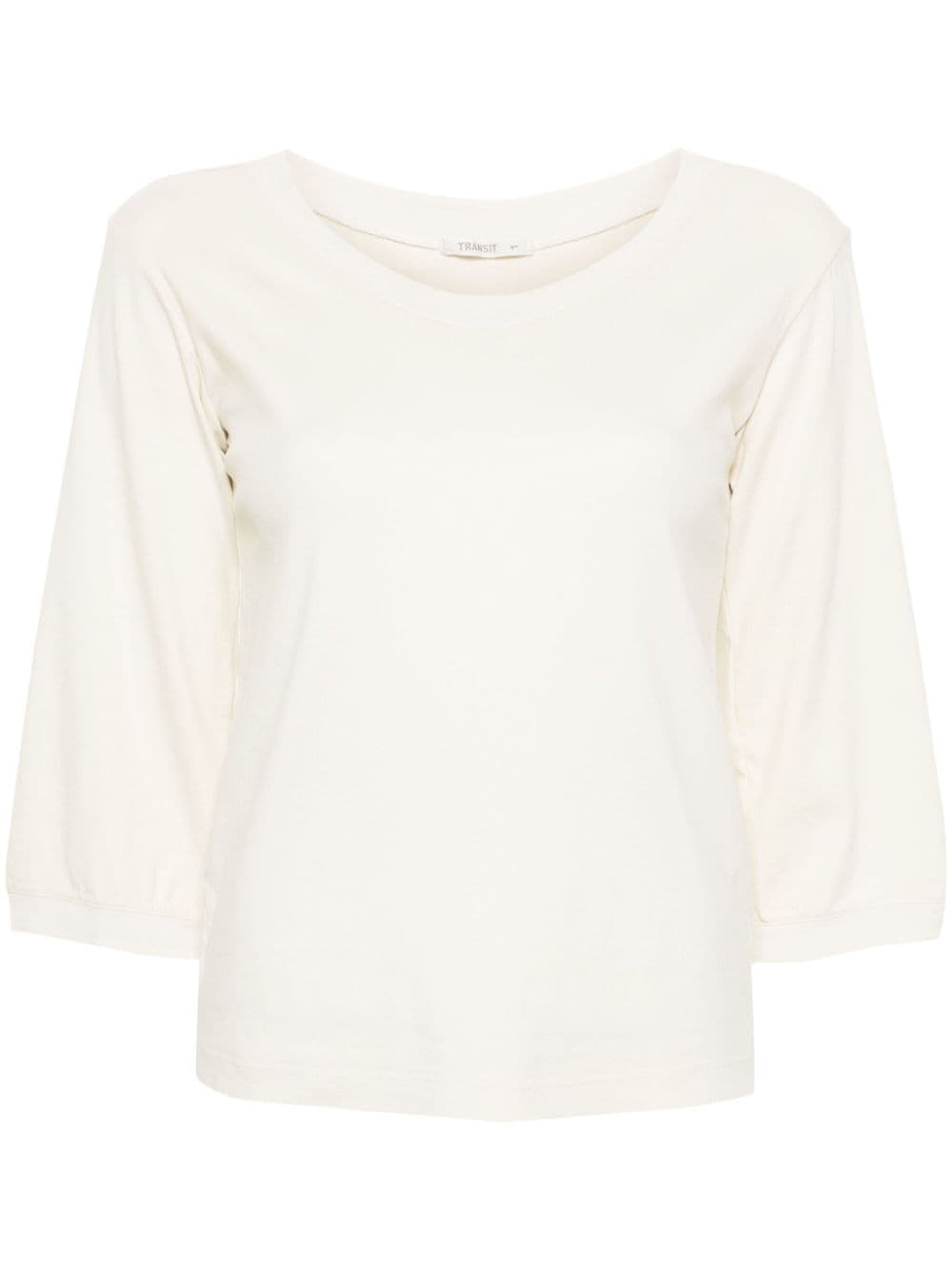 Transit Boat-neck Jersey T-shirt In Neutrals