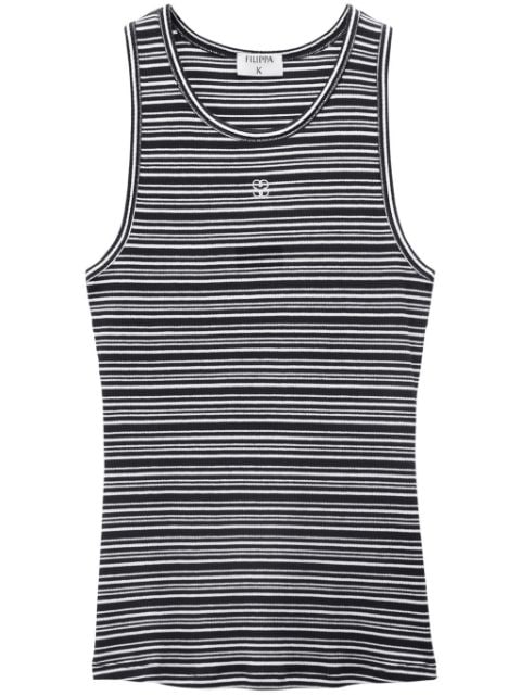 Filippa K striped fine-rib organic-cotton vest