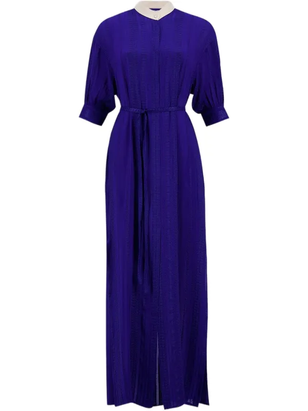 Zeus+Dione Silk Midi Dress | Blue | FARFETCH