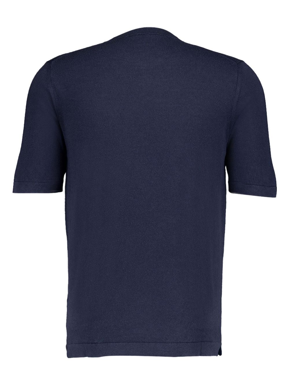 Shop Boglioli Crew-neck Silk-cotton Blend T-shirt In Blue
