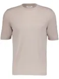 Boglioli crew-neck silk-cotton blend T-shirt - Neutrals