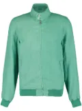 120% Lino zip-up linen bomber jacket - Green