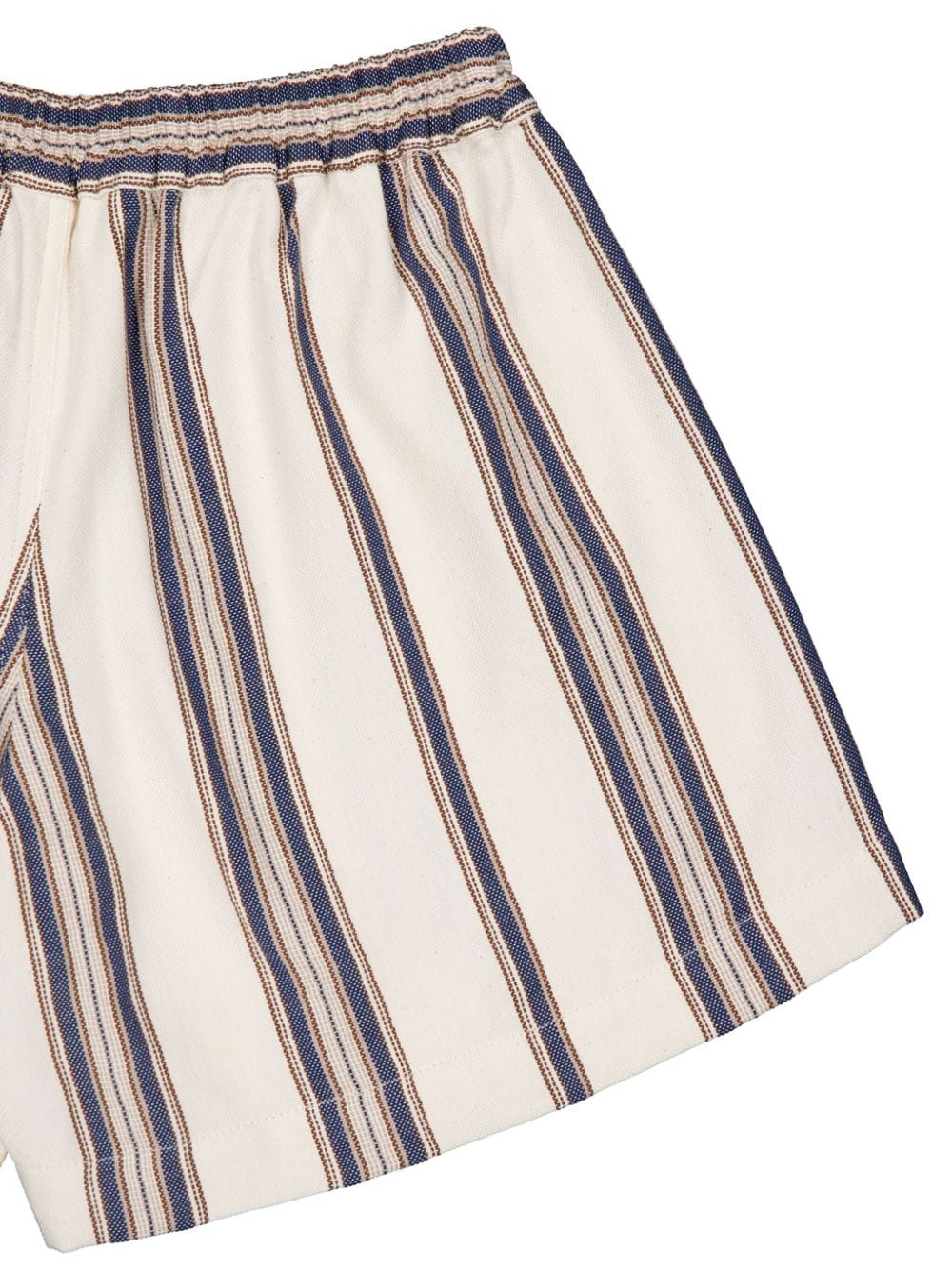 Shop Marrakshi Life Striped Elasticated-waist Shorts In Weiss
