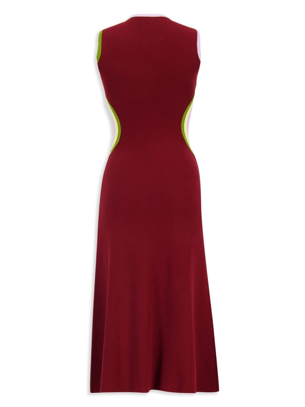 Shop Paula Cut-out Knitted Dress In Red