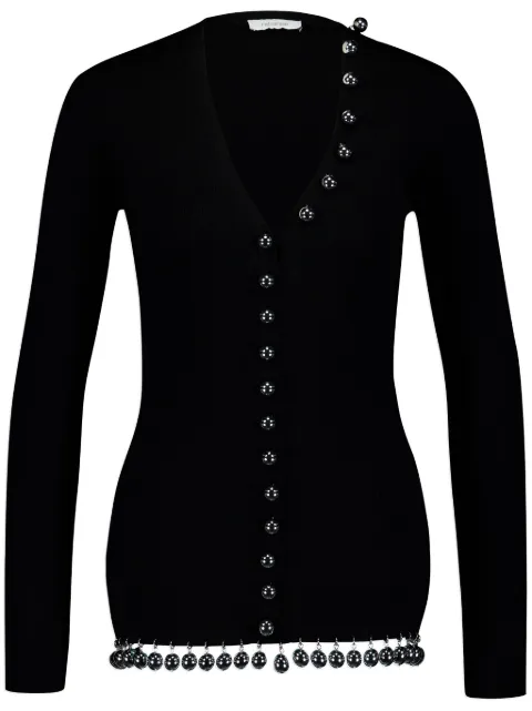 Rabanne bead-embellished wool cardigan