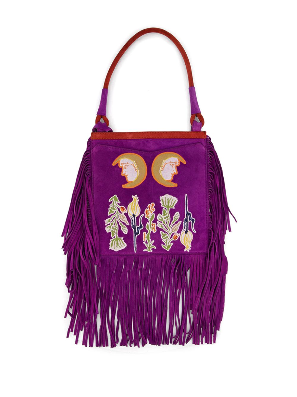 PAULA fringed shoulder bag - Purple