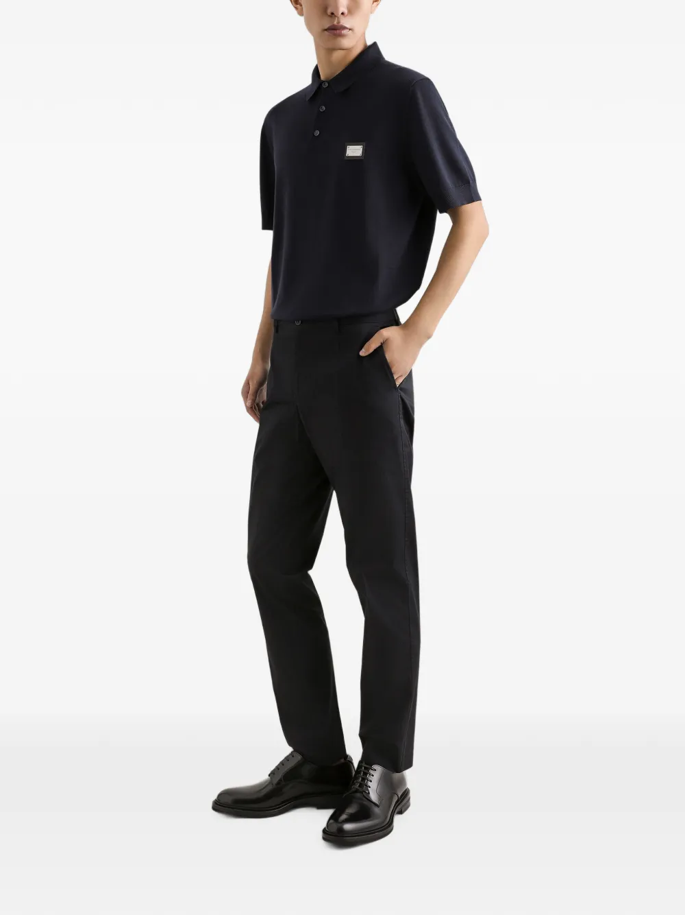 Dolce & Gabbana Wollen poloshirt Blauw