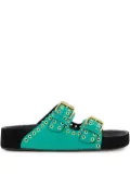 ISABEL MARANT leather slides - Green
