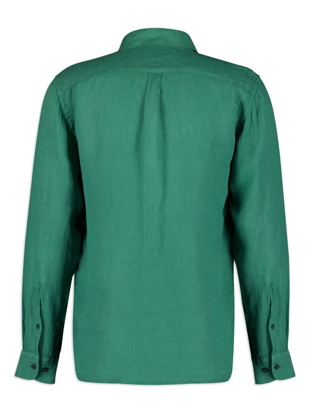 120% Lino long-sleeve linen shirt - Groen