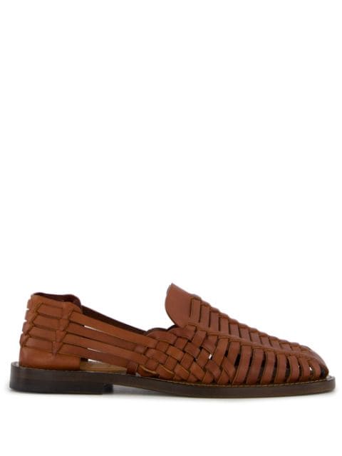 Brunello Cucinelli woven leather sandals