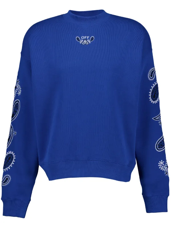 Blue off white sweatshirt online