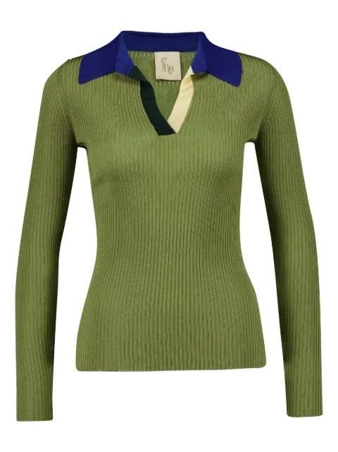 PAULA colour-block knitted top