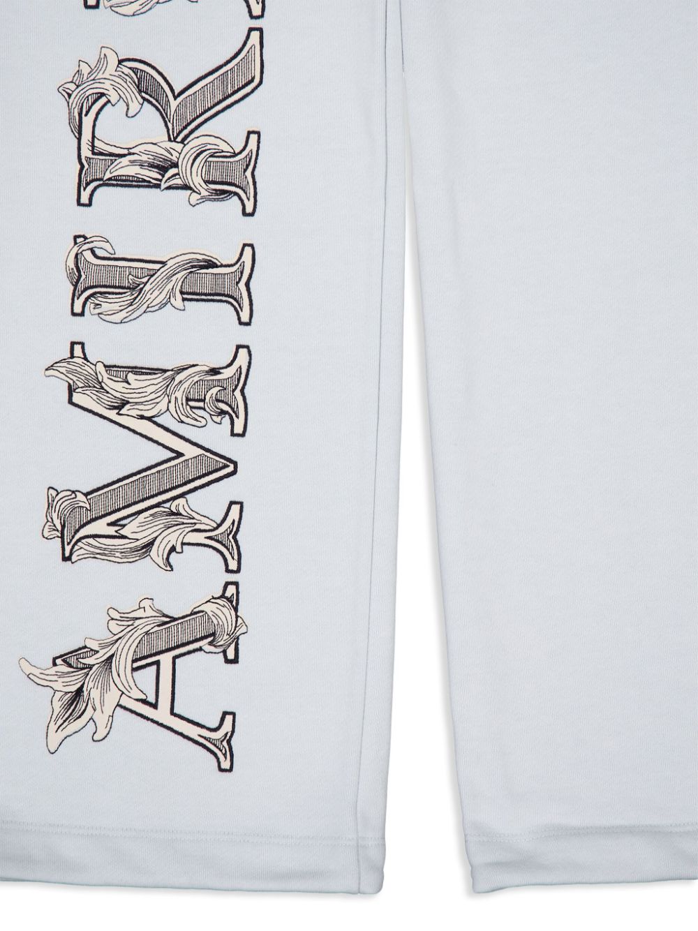Shop Amiri Baroque Logo-print Cotton Track Pants In White