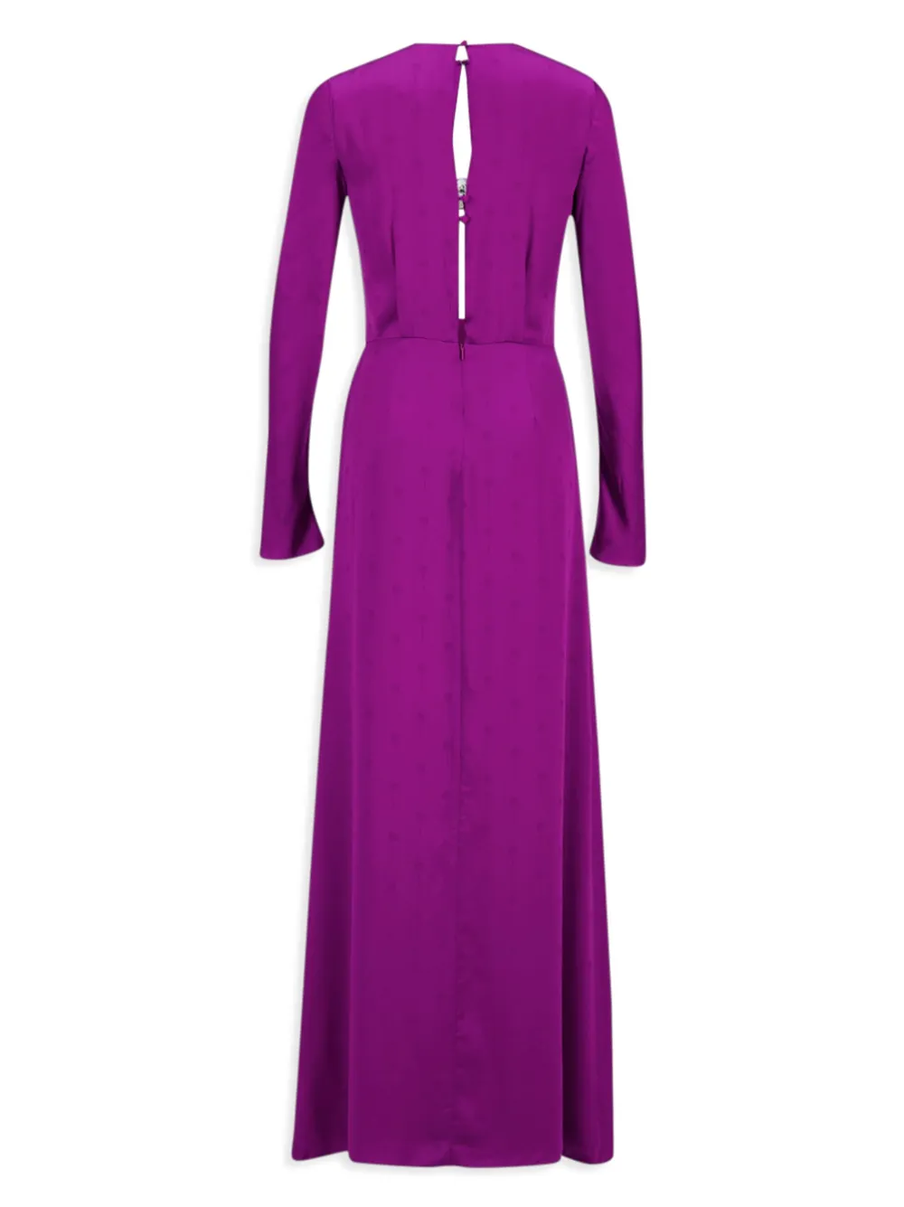Johanna Ortiz Zijden maxi-dress met jacquard Paars
